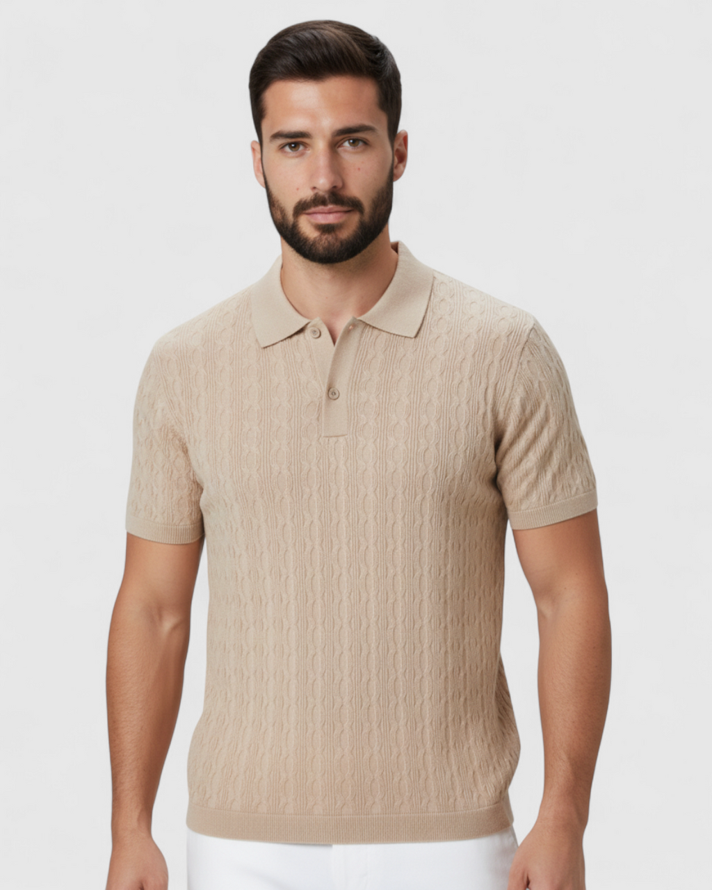 Polo de Punto de Manga Corta para Hombre