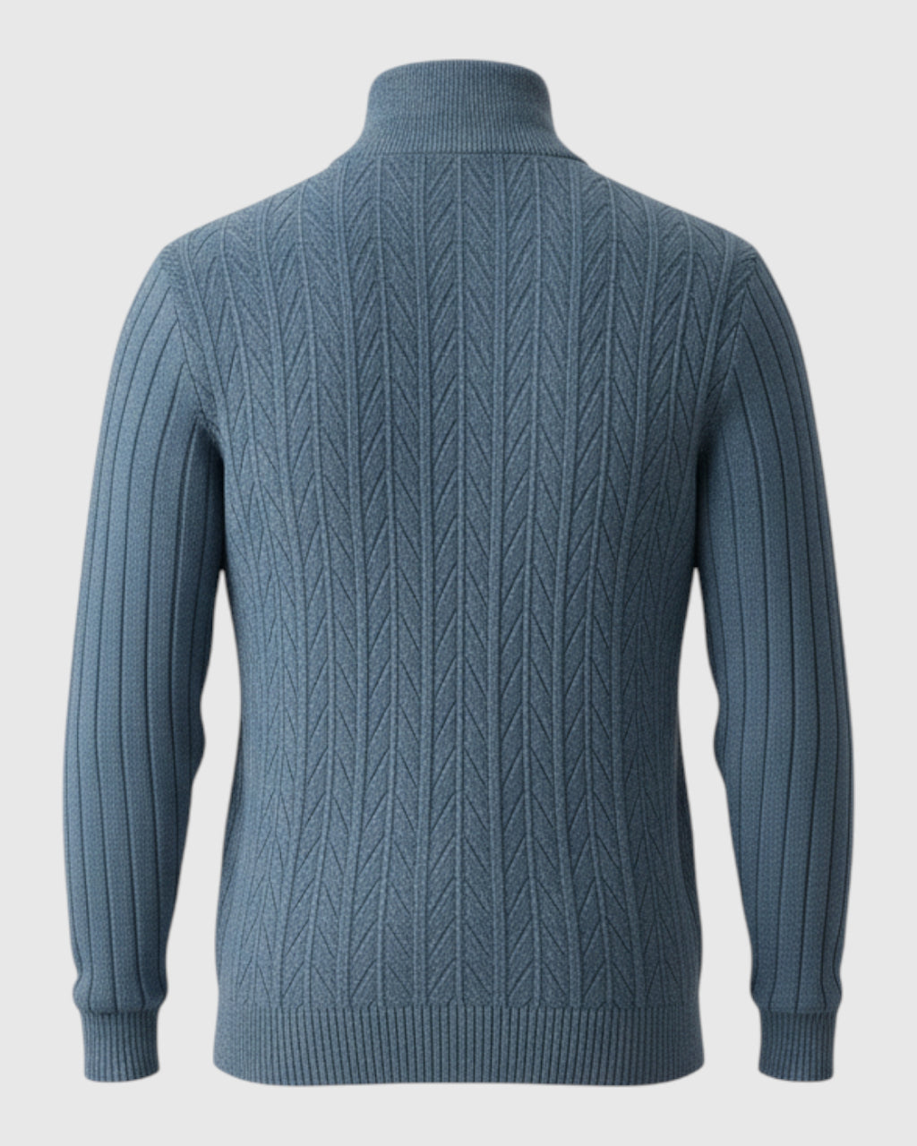 Jersey de hombre con cuello alto y cremallera