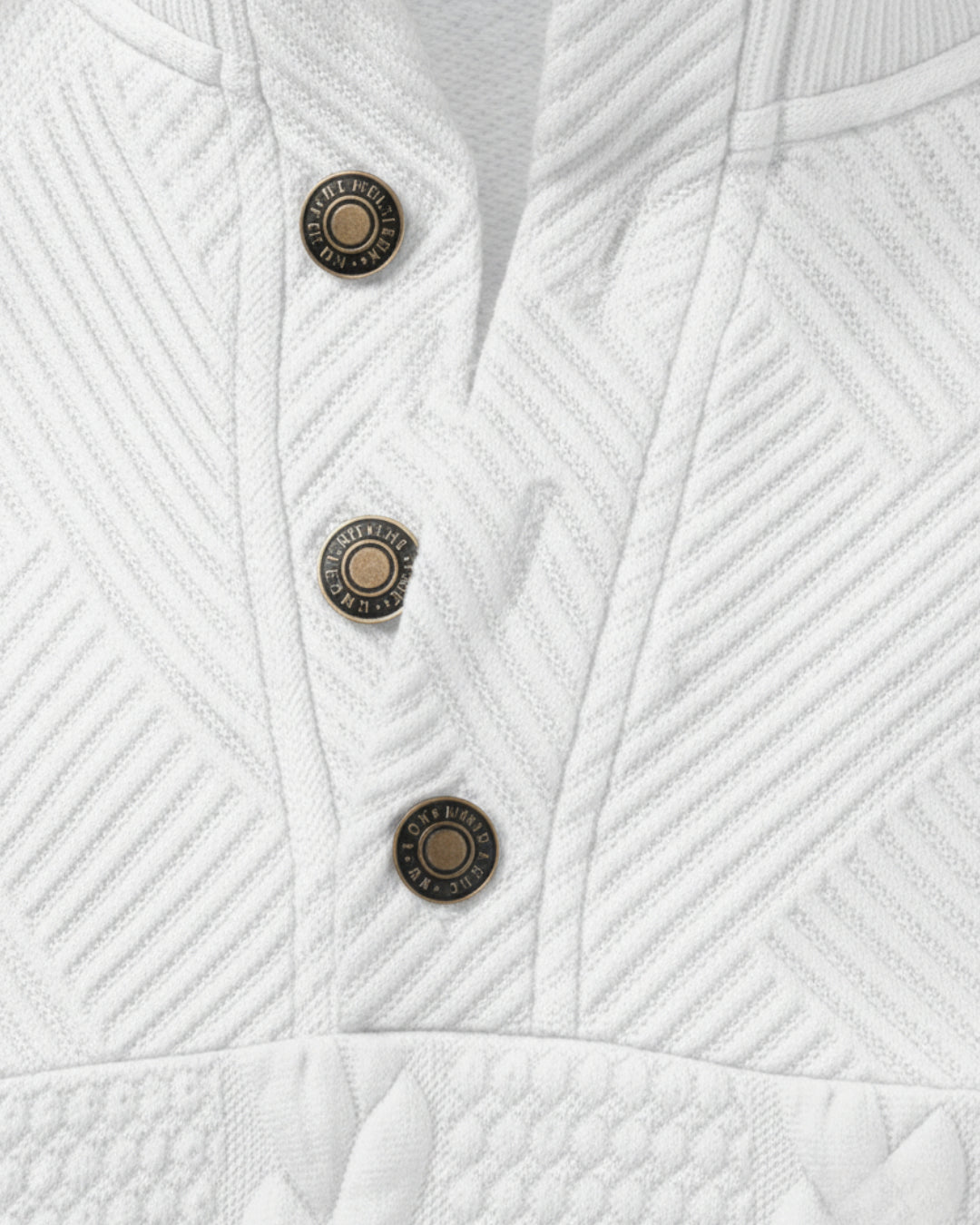 Jersey de Cuello Alto con Tejido de Trenzas