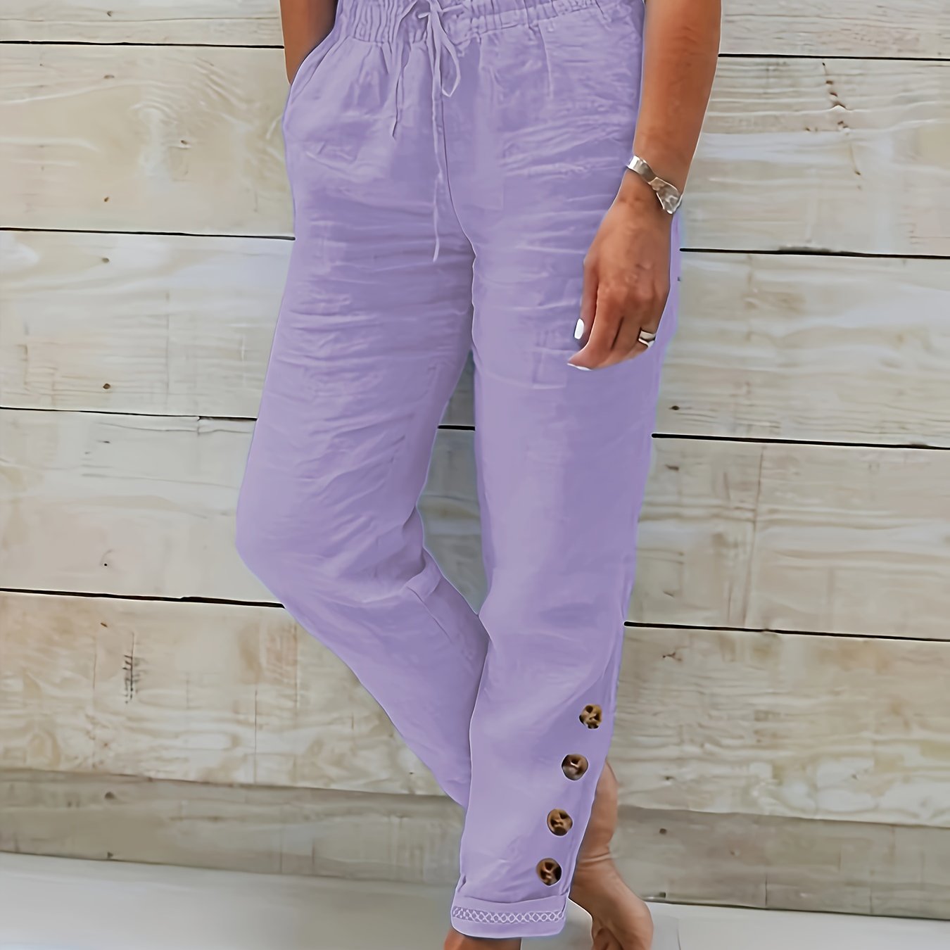 Women's Linnea Slim Straight Cotton Pants – Effortless Everyday