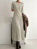 Women's Sophisticated Floor-Length Knit Dress