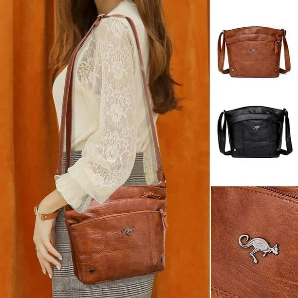 Women's Sleek, Multi-Pocket Crossbody Bag for Effortless Organization