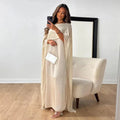 Brooklyn Women's Cape Maxi Dress for Wedding Guests - Elegant &