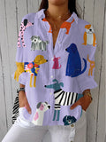 Women's Playful Dogs Blouse