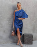 Women's Glamorous One-Shoulder Party Dress
