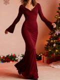 Women's Maxie Elegant Dress in Stretch Fabric Slim-Fit with Halter