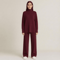 Women's Knit Turtleneck Top & Pants Set: Cozy, Stylish Knitwear Duo