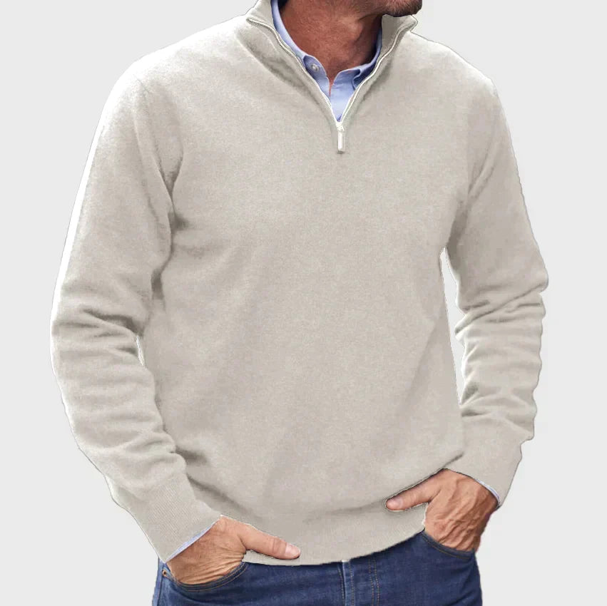 Classic Quarter-Zip Everyday Sweater - Timeless Style and All-Day Comfort