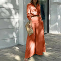 Women's Chic Summer Set: Knotted Top with Flowy High-Waisted