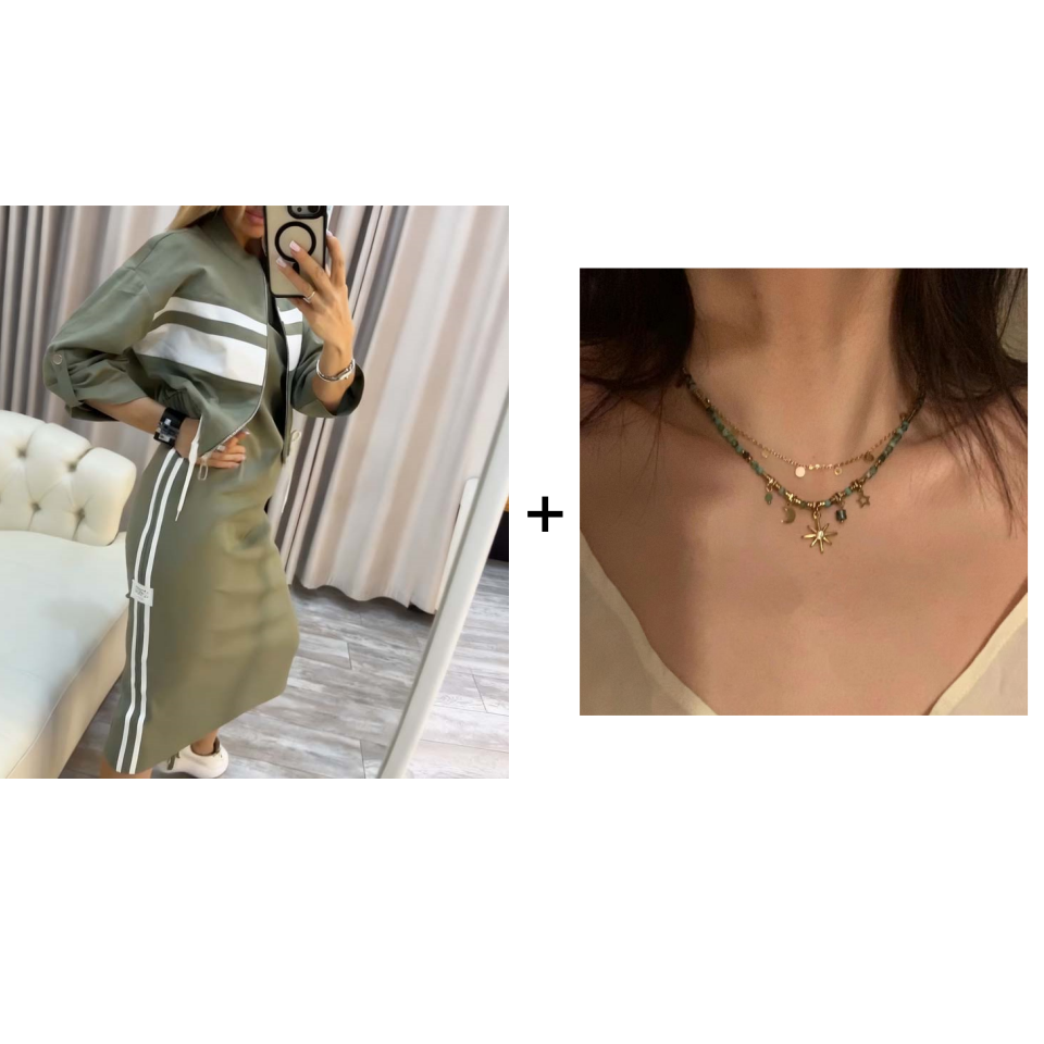 Limited Time: Save 70% on Women's Stand Collar Jacket & Dress Set - Last Day