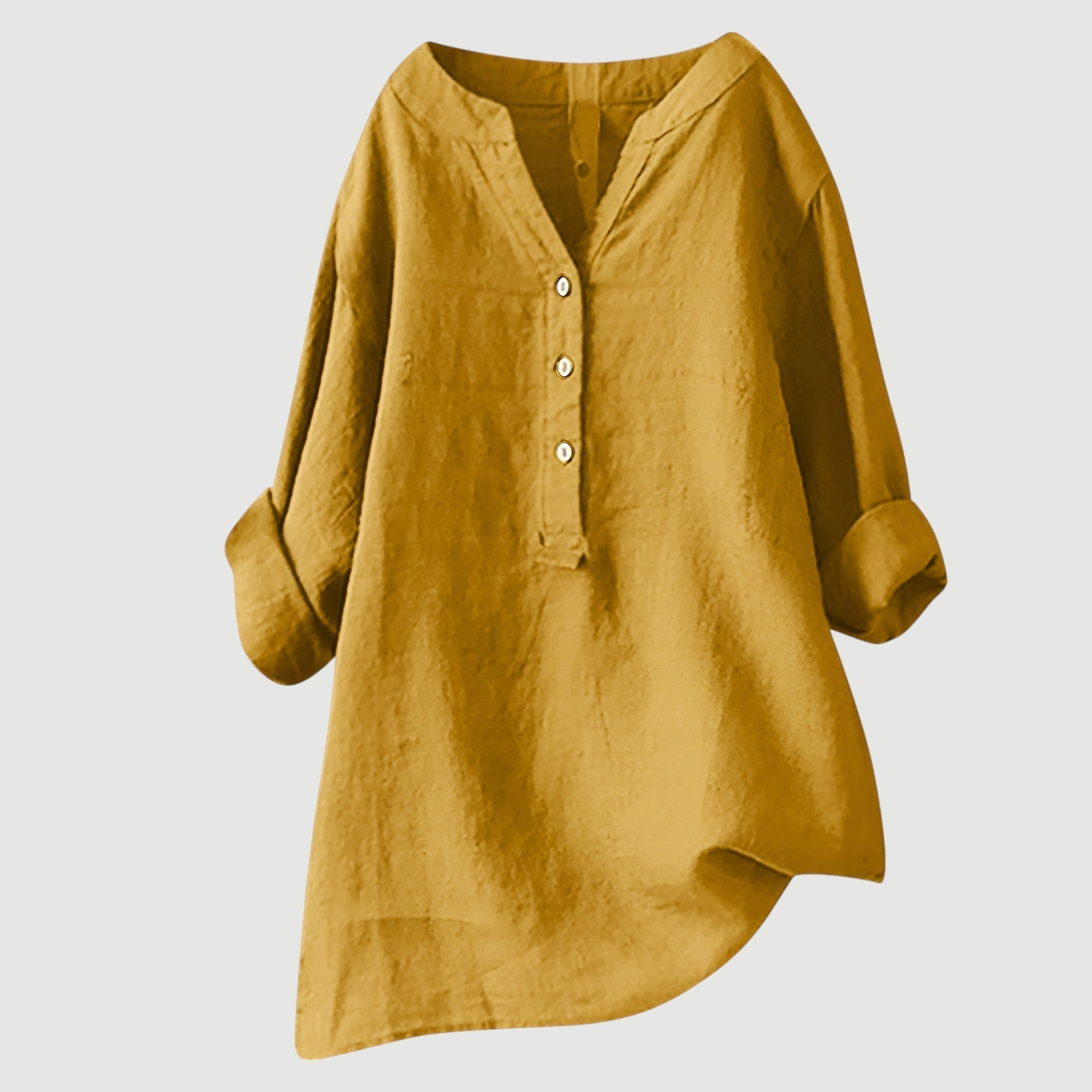 Airy Button-Up Comfort Shirt - Lightweight, Breathable Everyday Essential